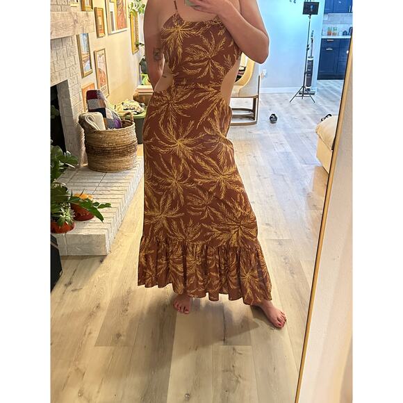 Charlie Holiday Isle of Palms Cutout Maxi Dress Brown – Size 8 - Picture 3 of 6